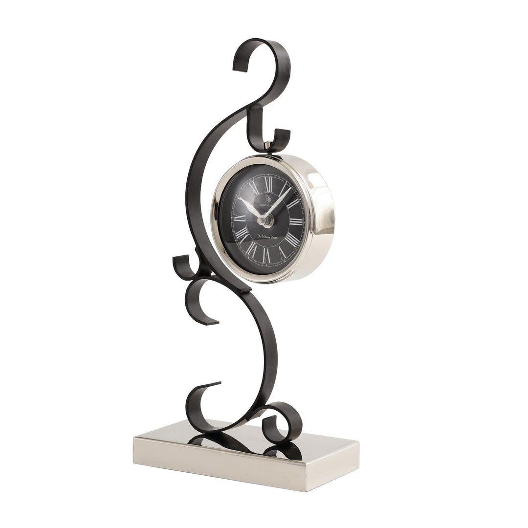 Expobazaar Black Round Table Stellar Mirage Desk Clock