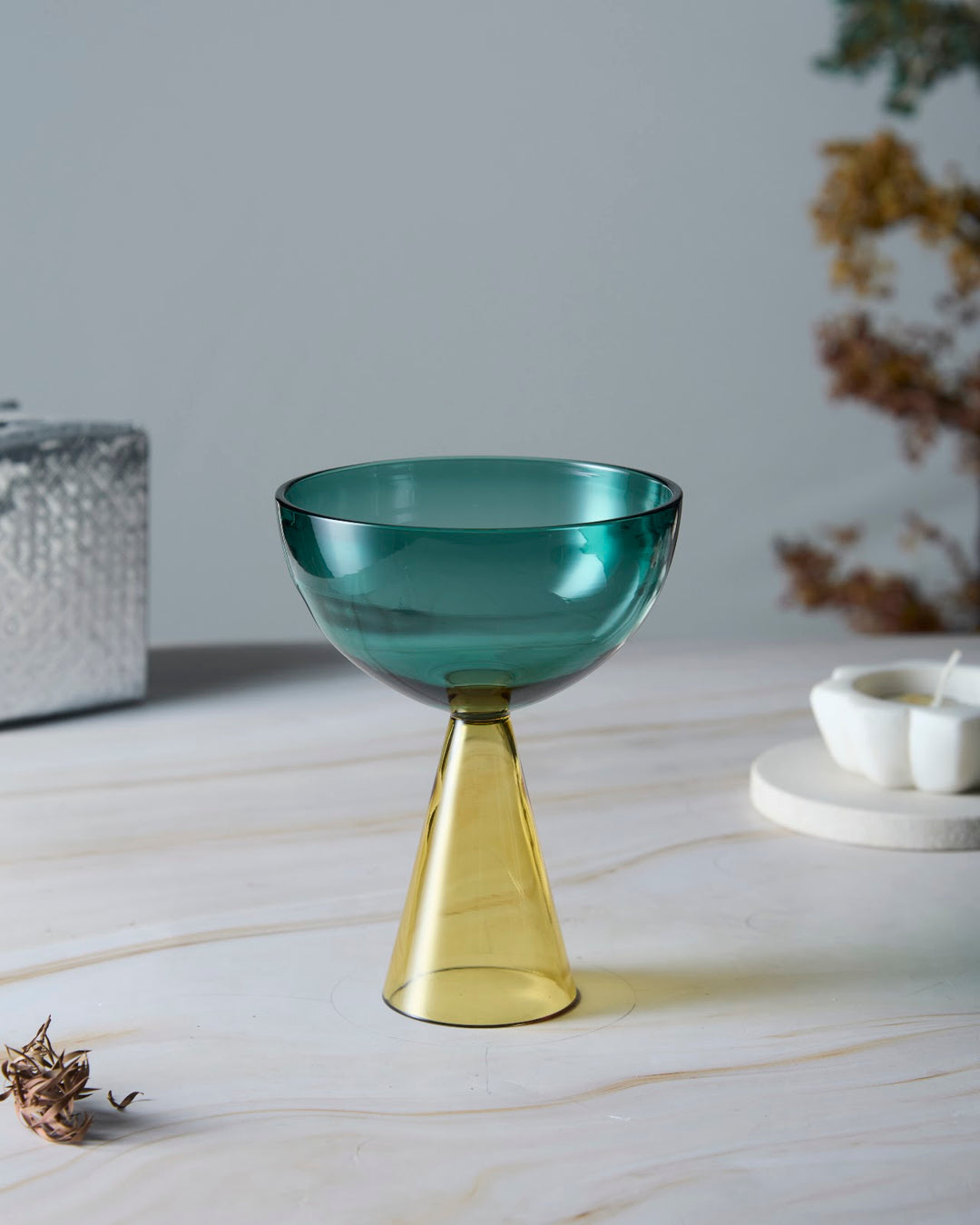 Coloured Coupe Glass in borosilicate glass, 175 ml
