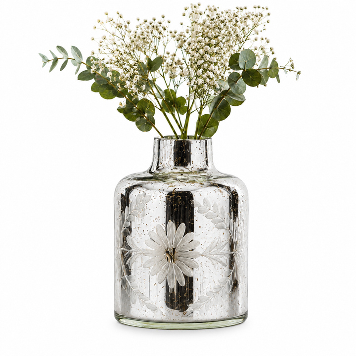 Glass Flower Vase, Black