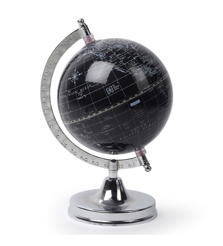 Meridian Midnight Blue Globe with Silver Metal Frame view 4