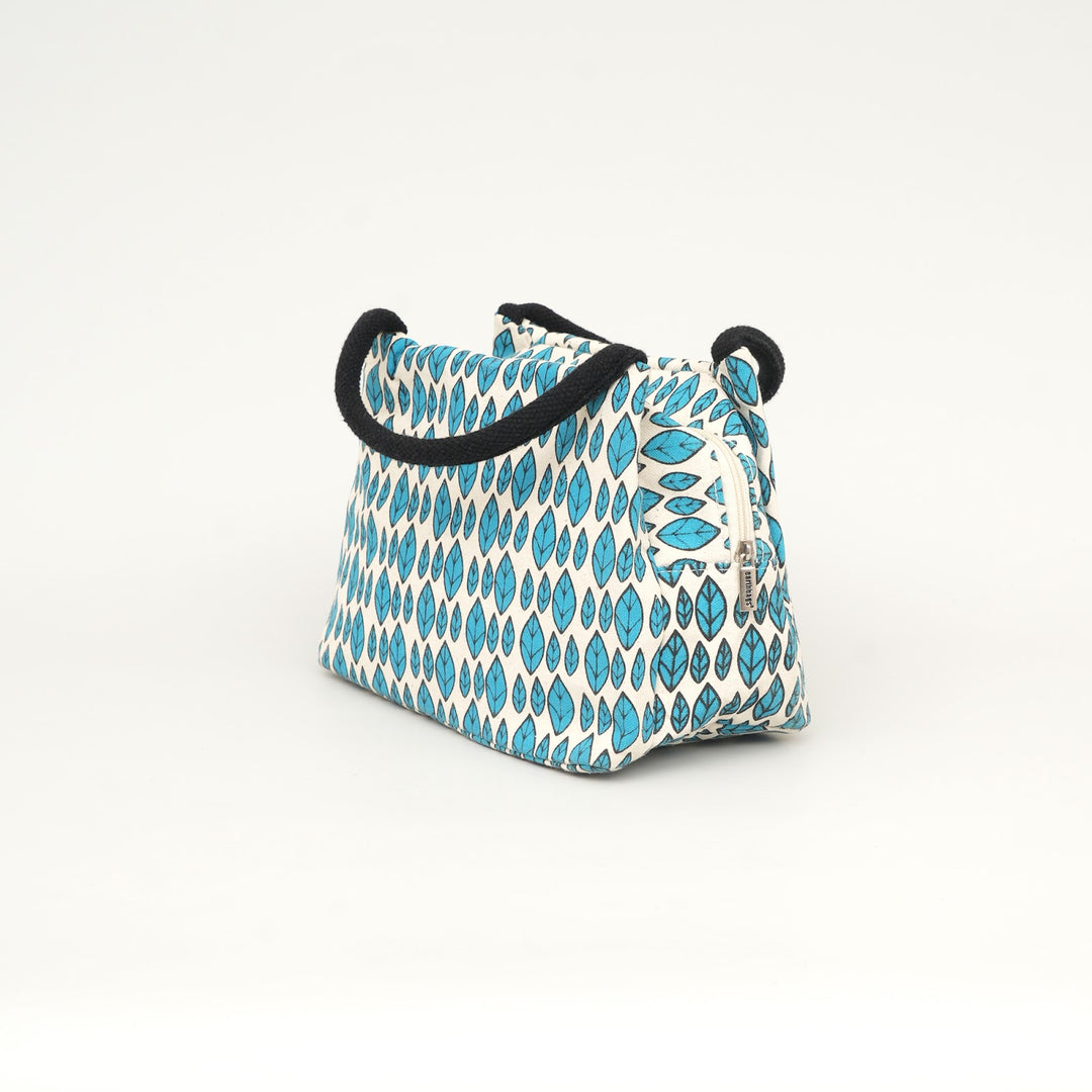 Thermal Insulated Lunch Tote, Leaf Print, View 3