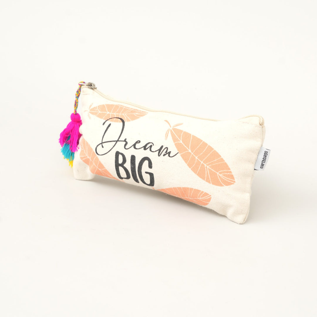 Dream Big Printed Tassel Pencil Pouch, View 4