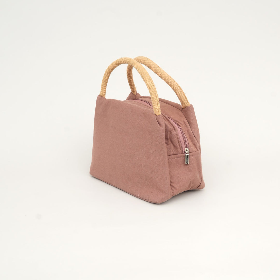 Thermal Insulated Canvas Lunch Bag, Rust Brown, View 2