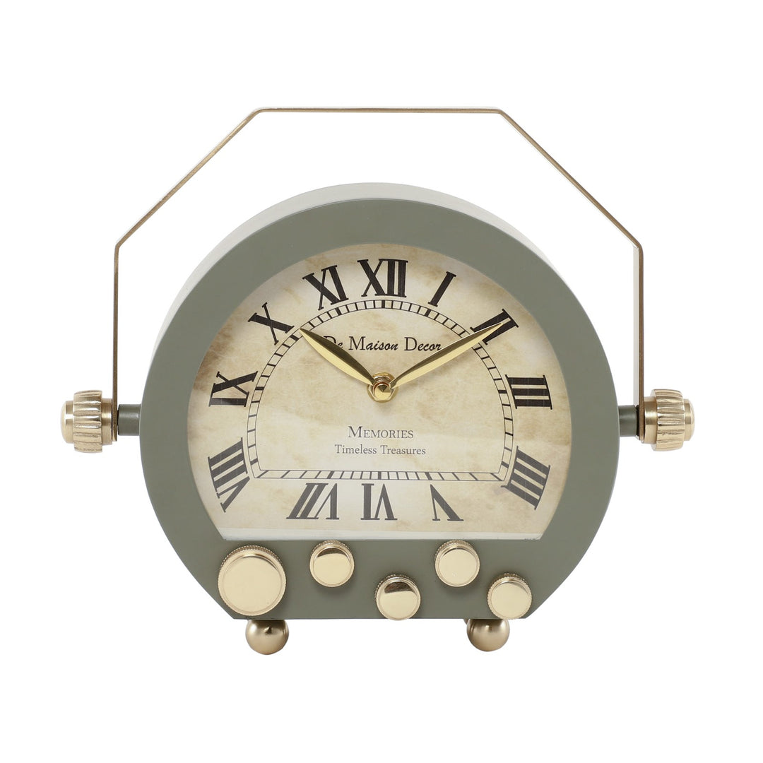 Expobazaar Kent Clock In Green Gold
