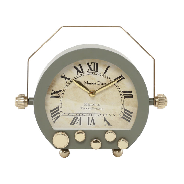 Expobazaar Kent Clock In Green Gold