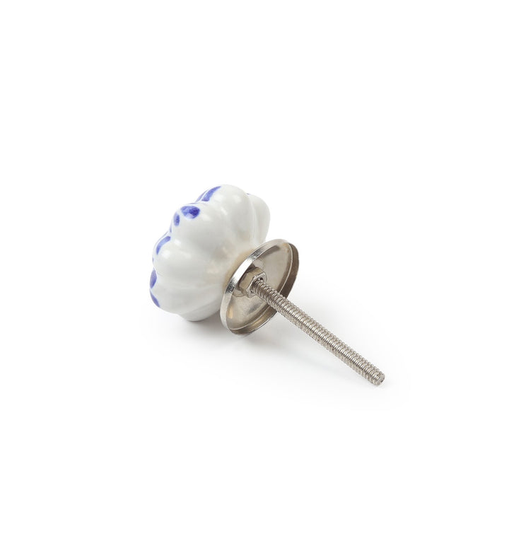 Bleu Flora Blue Ceramic Furniture Knobs Set of 6 view 5