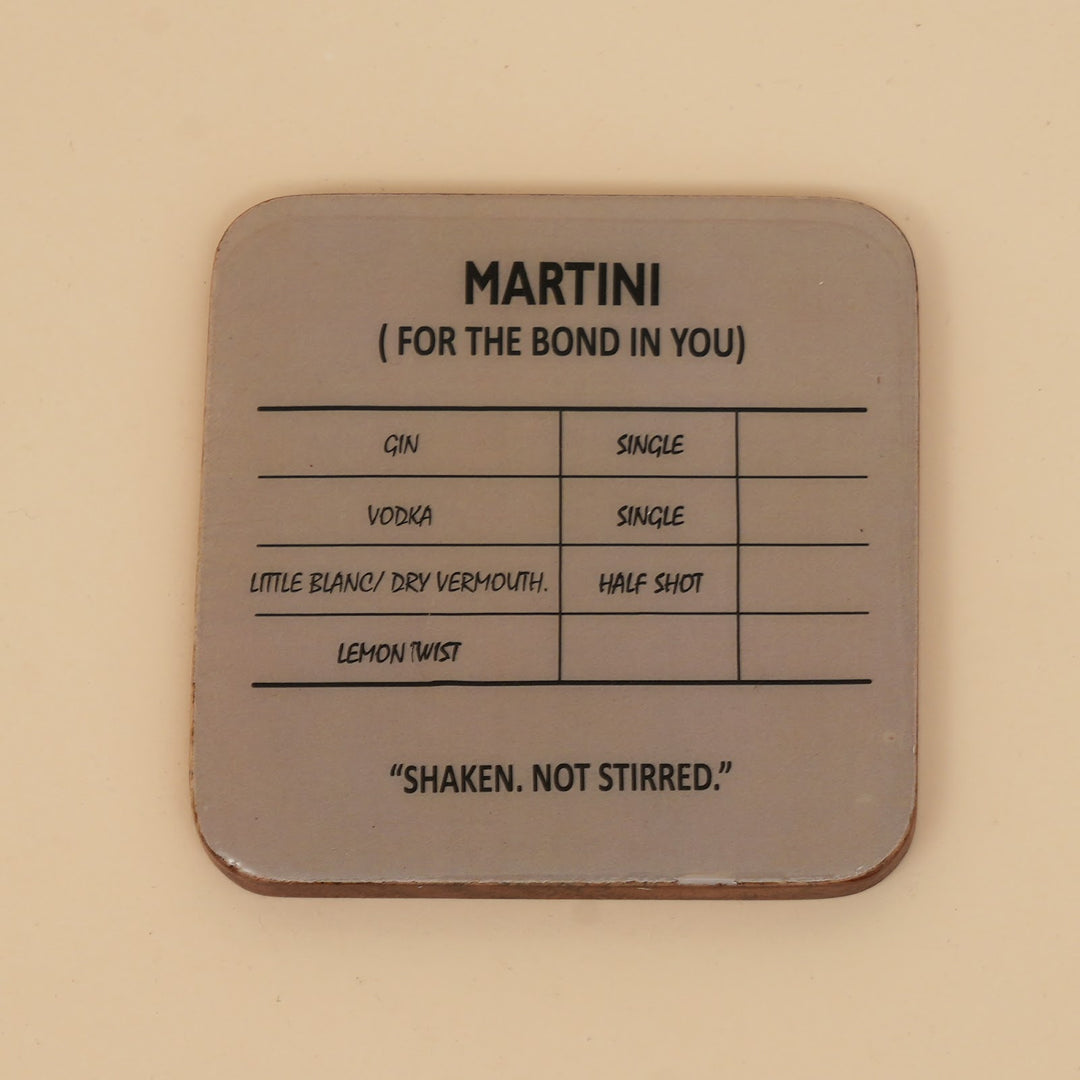 Enamel cocktail coaster set of four