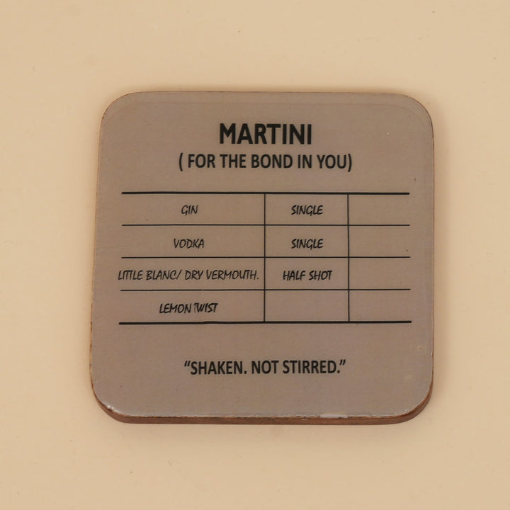 Enamel cocktail coaster set of four