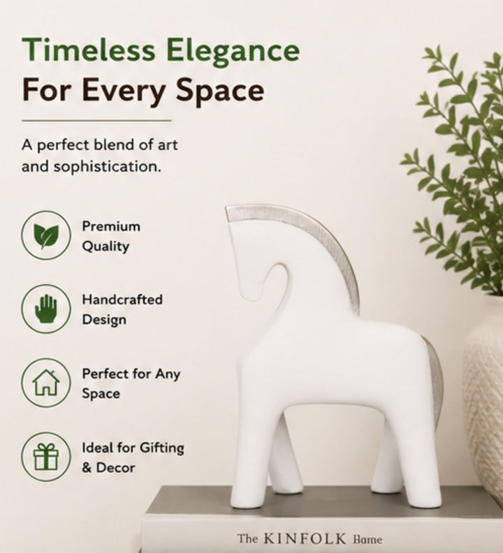 Expobazaar Modern Abstract Horse Resin Sculpture for Elegant Decor