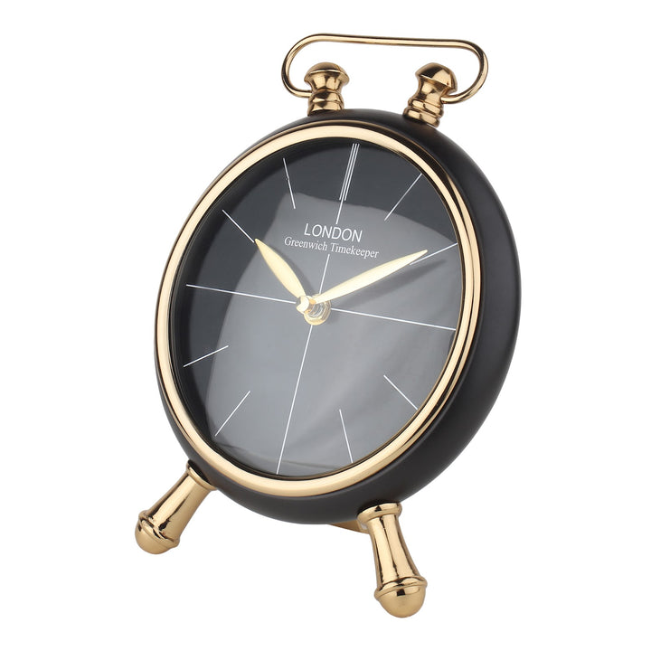 Expobazaar Essence Desk Black  Aluminium Table Clock