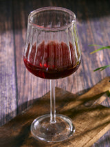 Ribbed Diamond Designer Wine Glass in borosilicate glass, 550 ml