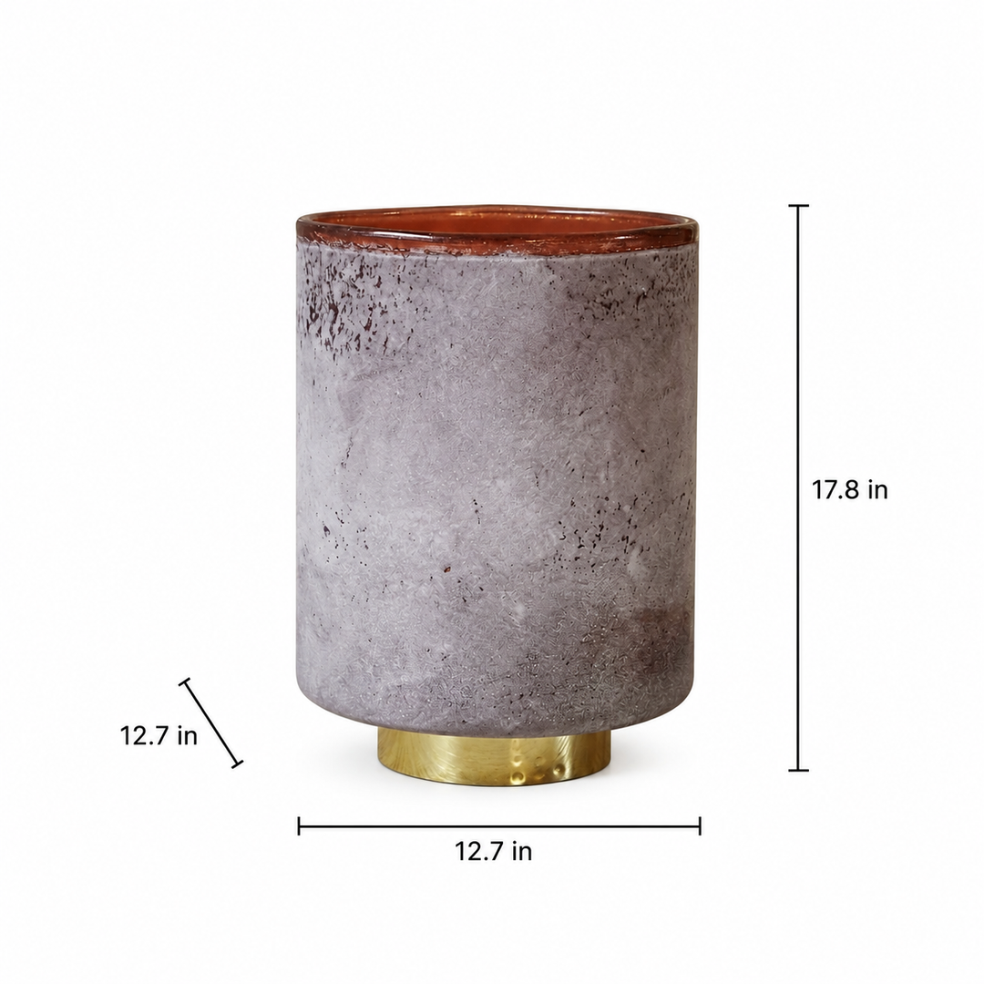 Glass Candle Holder, Blush