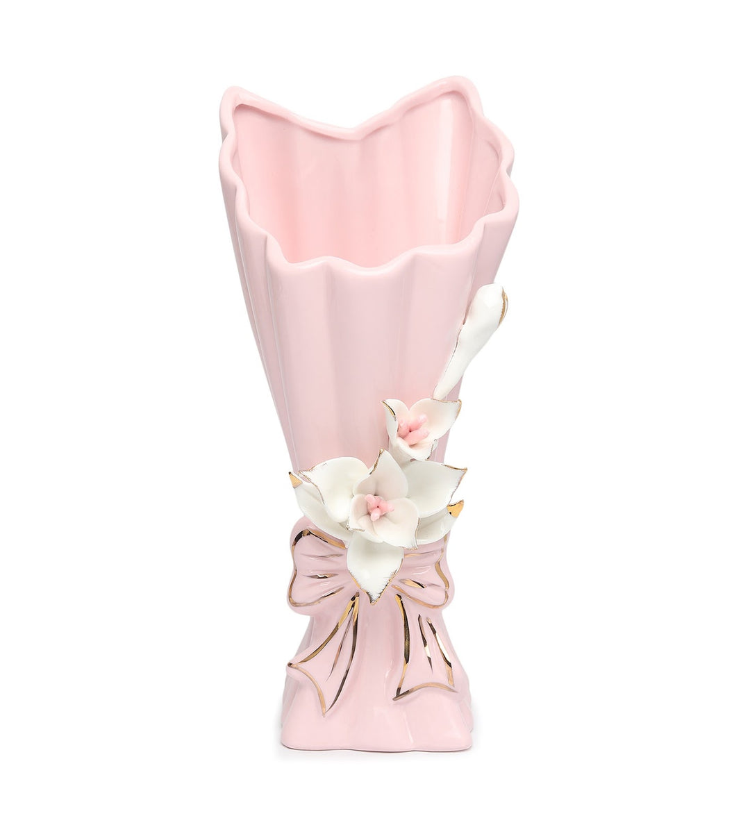 Isolde Fleur Floral Porcelain Vase Pink Big view 5