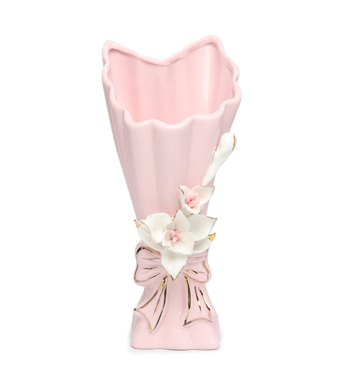 Isolde Fleur Floral Porcelain Vase Pink Big view 5