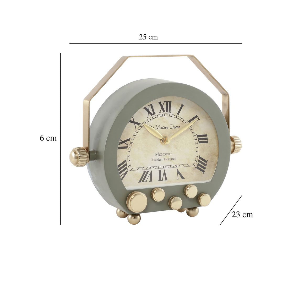 Expobazaar Kent Clock In Green Gold