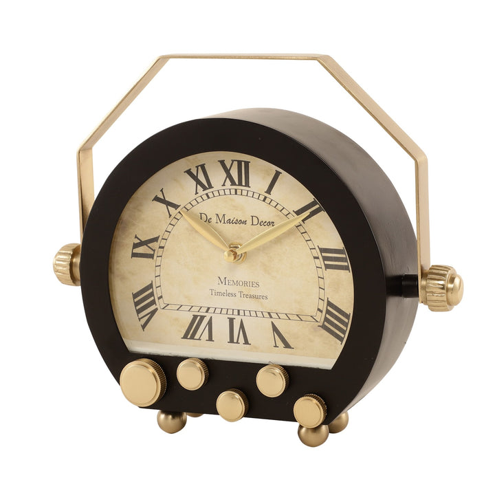 Expobazaar Kent Clock In Black Gold