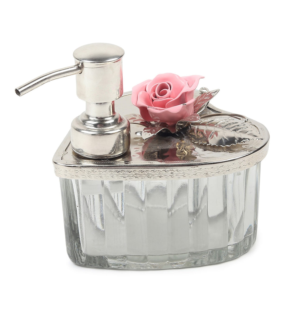 Petal Eclat Soap Dispenser with Floral Bloom Accent Pink view 4