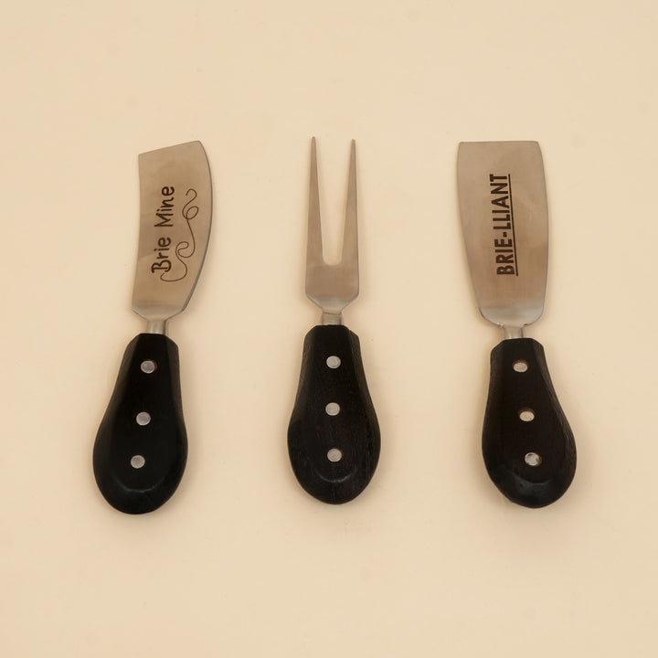 Cheese knife and spreader serving set
