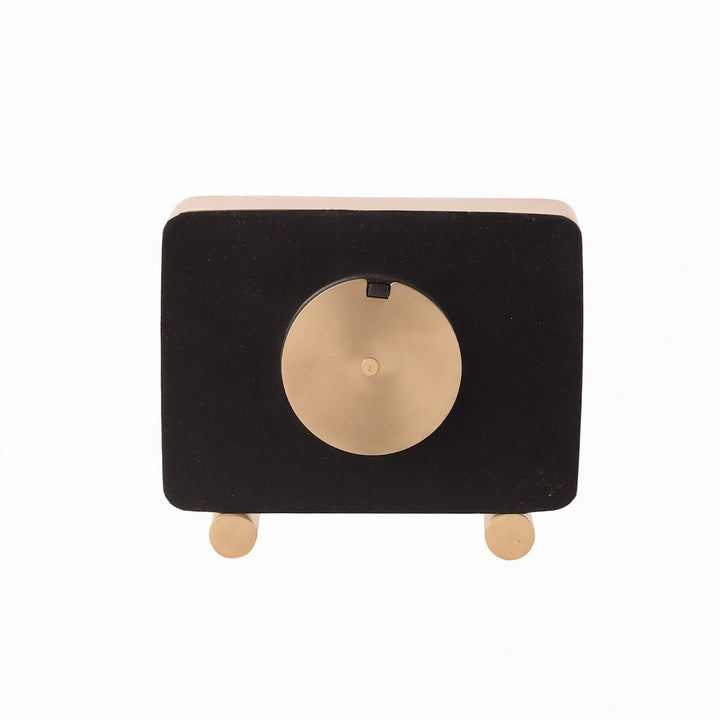 Expobazaar Mullins Gold Aluminium Table clock