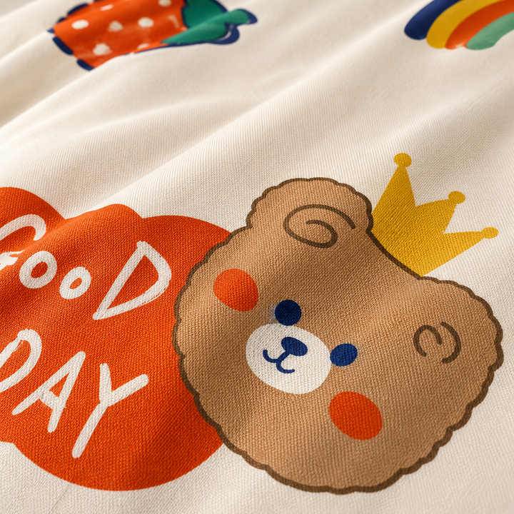 Kids Playful Rainbow Print Bedsheet