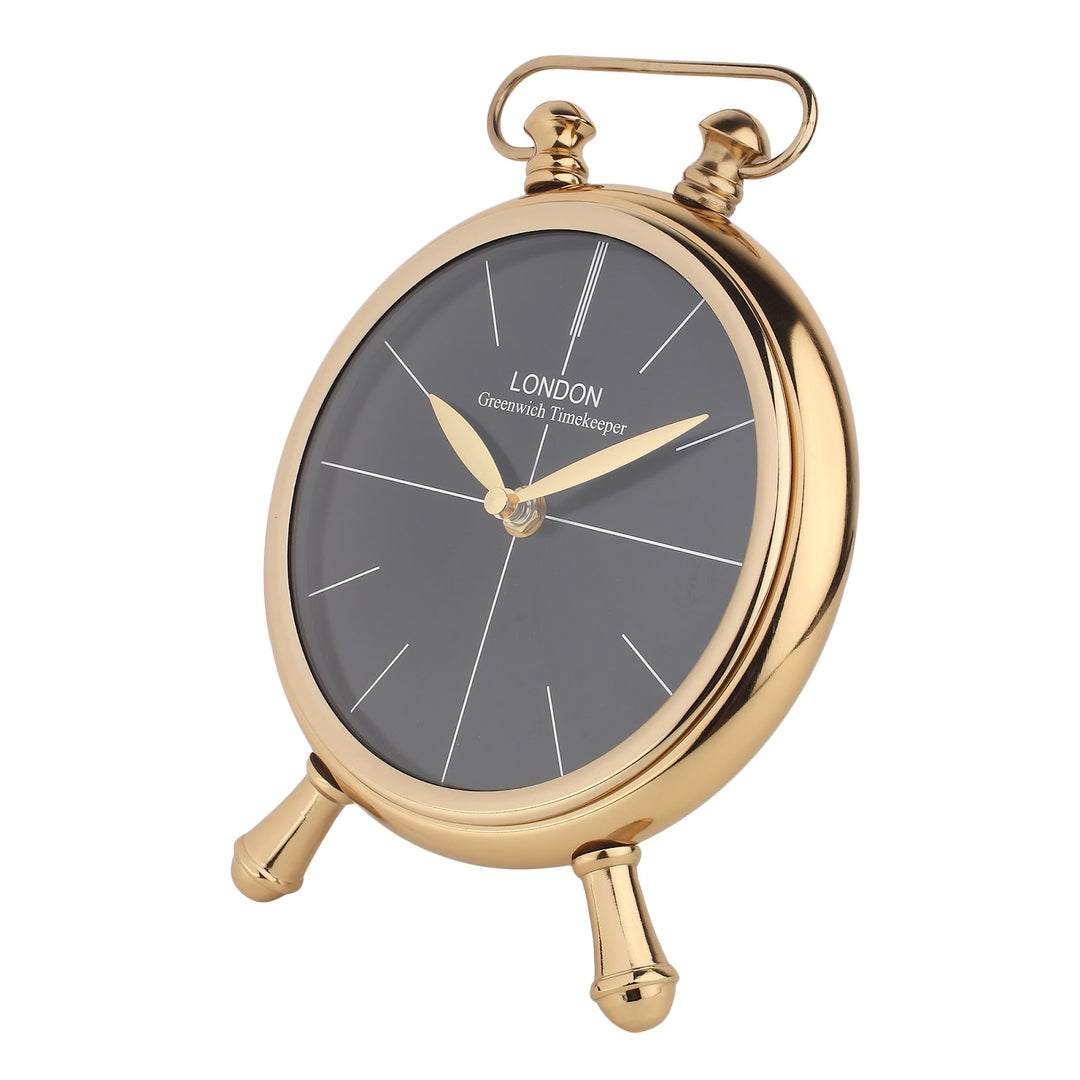 Expobazaar Essence Desk Gold Steel Table Clock