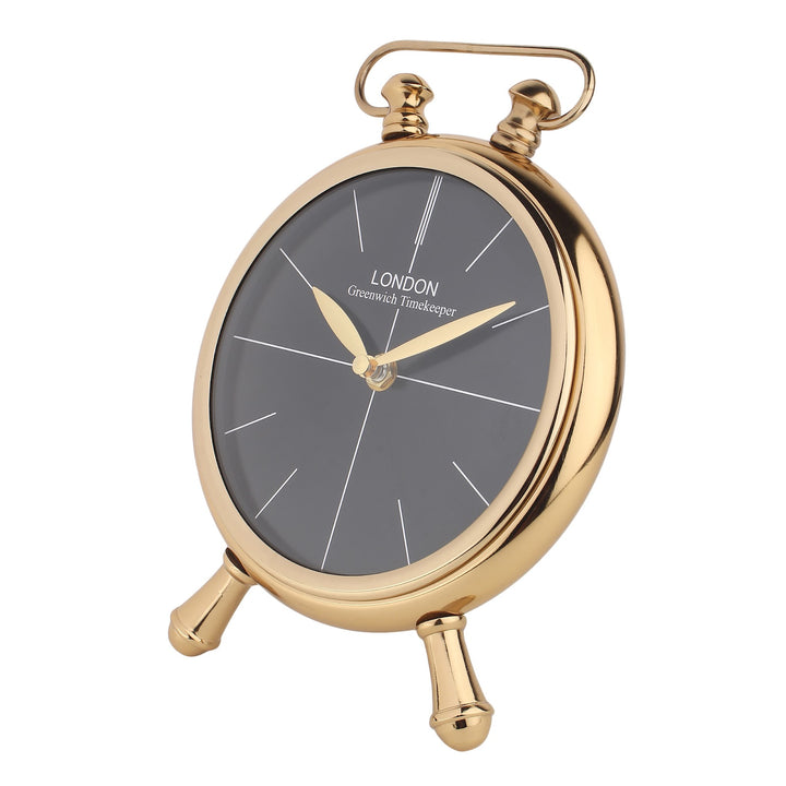 Expobazaar Essence Desk Gold Steel Table Clock