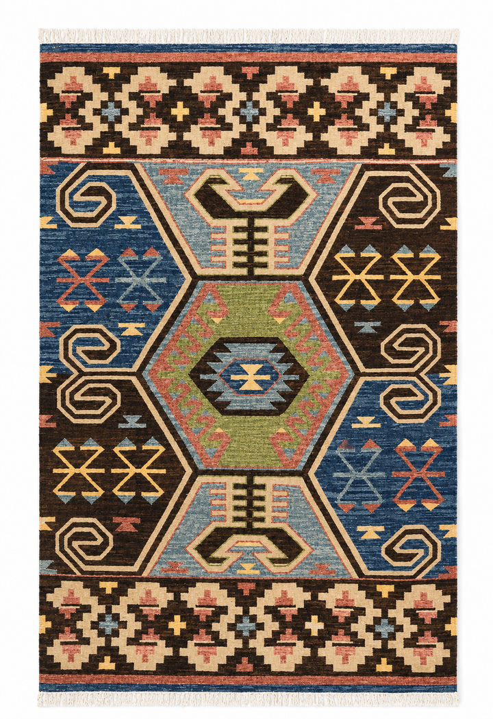 Grey Modern handwoven wool kilim rug by Expobazaar