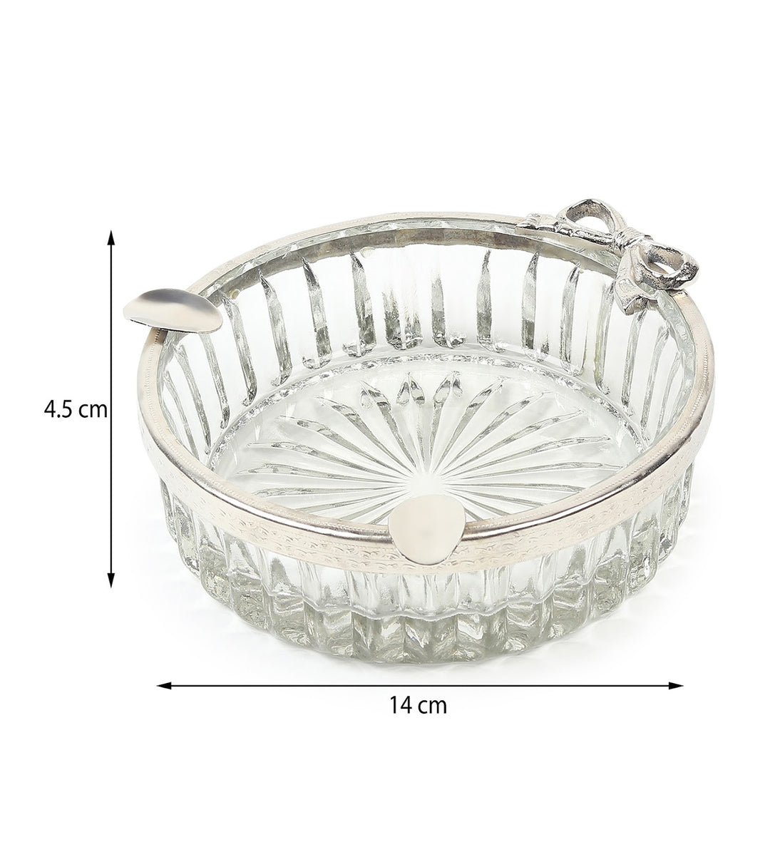 Valen's Bow Decorative Glass Ashtray for Home and Lounge view 3