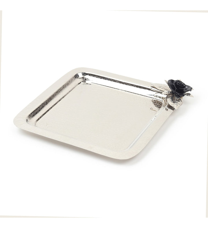 Petal Eclat Square Stainless Steel Serving Tray Black view 5