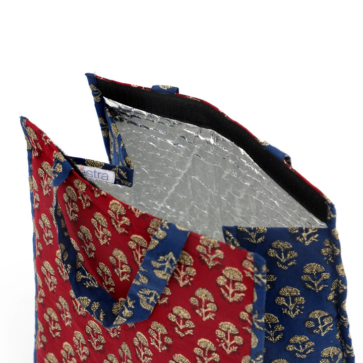 Large Insulated Cotton Lunch Bag, Dual Print, view 3