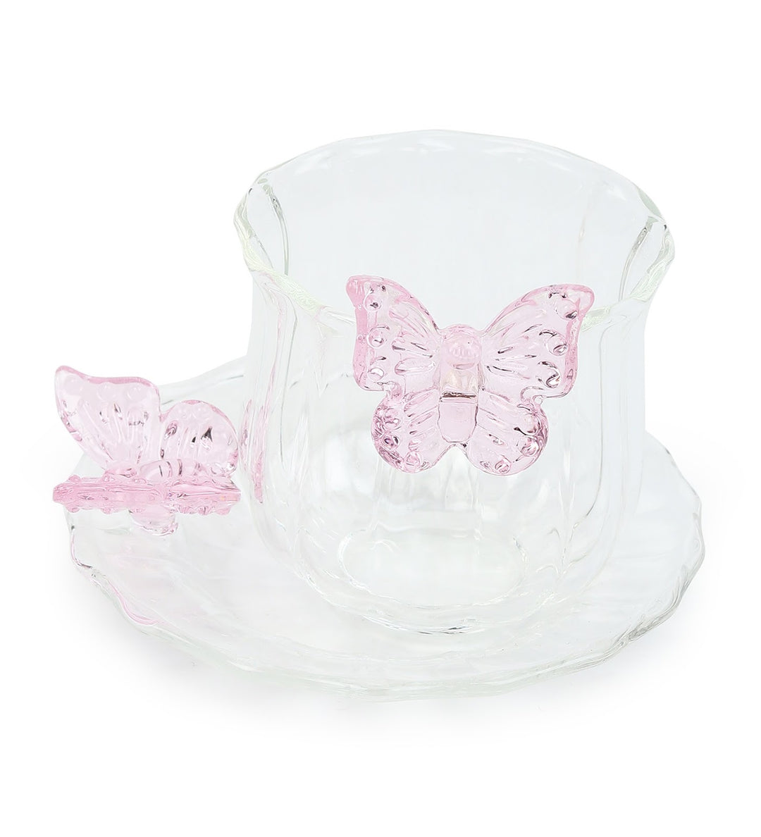 Titli Mira Butterfly Glass Cup and Saucer view 4