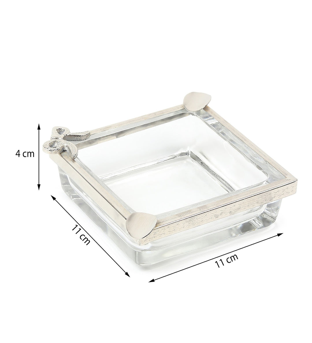 Cindra's Square Ashtray with Sculpted Spoon Rests view 3