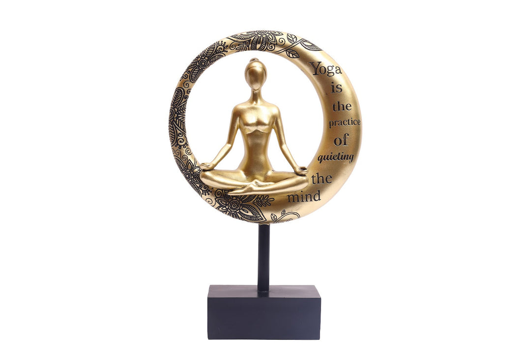 Expobazaar Elegant Yoga Meditation Resin Sculpture for Modern Decor