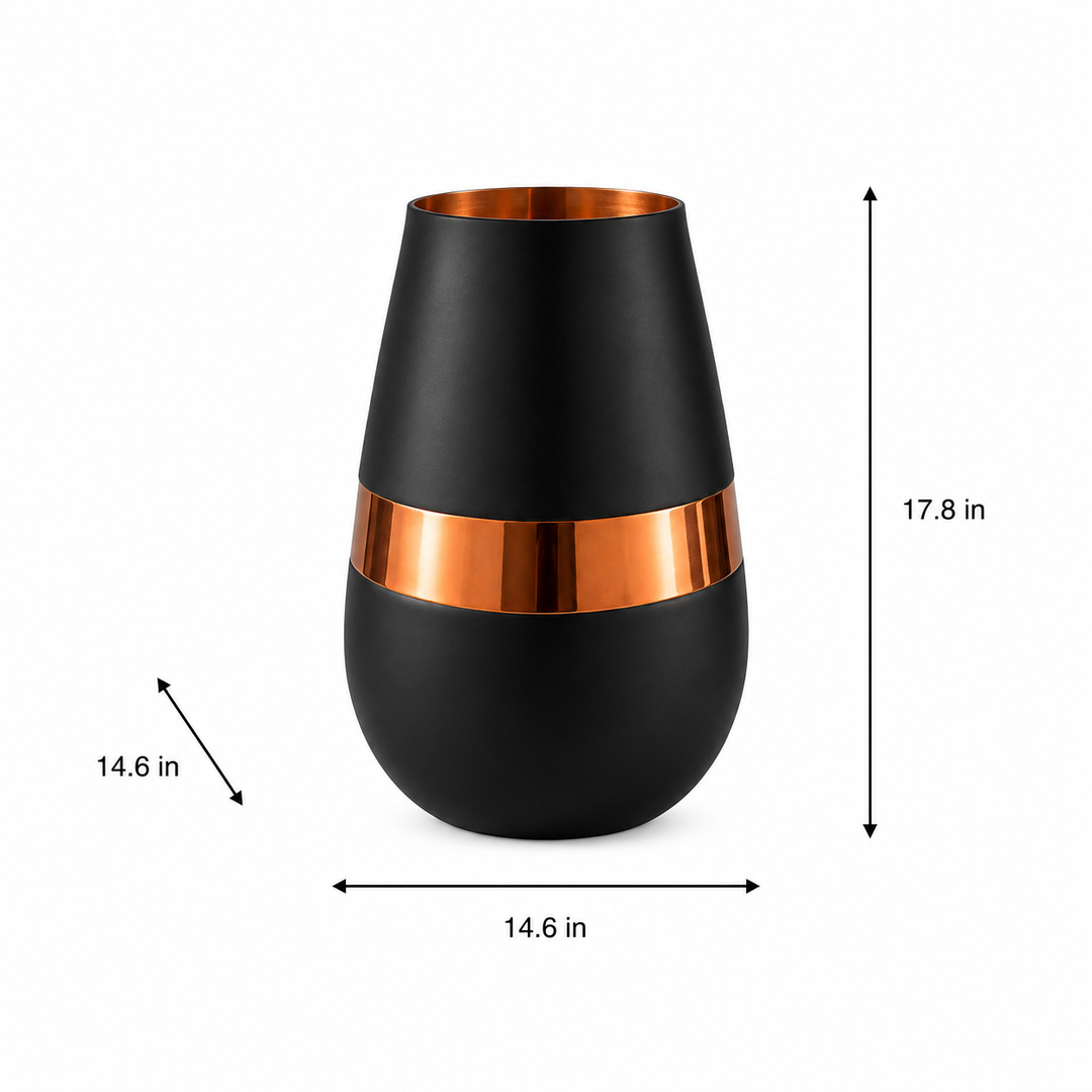 Glass Flower Vase, Black