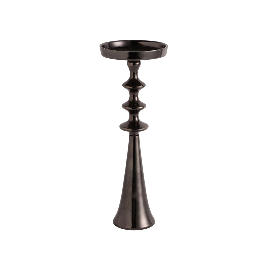 Expobazaar Altar Flame Black Silver Candle Holder