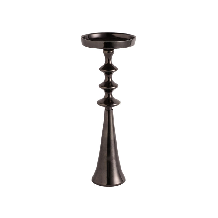 Expobazaar Altar Flame Black Silver Candle Holder
