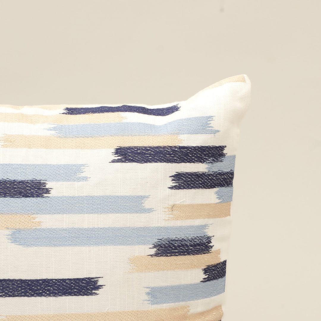 Abstract Brushstroke Embroidered Cushion Cover, View 2