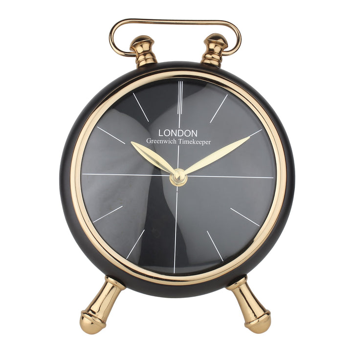 Expobazaar Essence Desk Black  Aluminium Table Clock