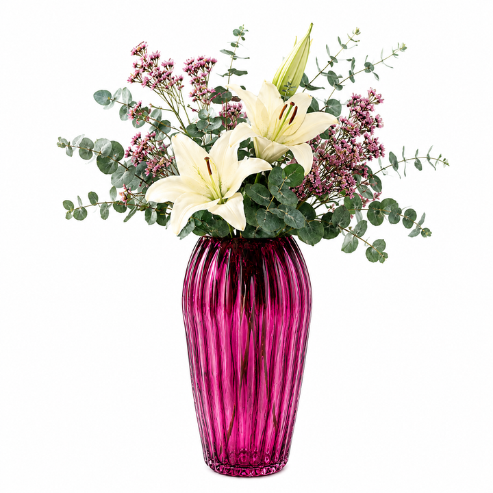Glass Flower Vase, Rose