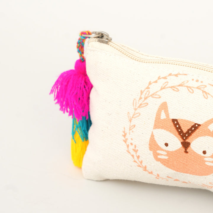 Hey Kitty Print Tassel Pencil Pouch, View 5