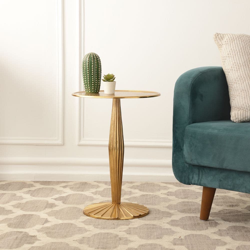 Expobazaar Radiant Gold Duo Side Tables Small