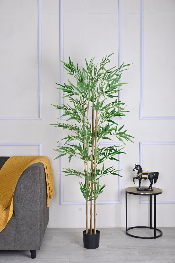 Expobazaar Premium Artificial Bamboo Plant for Modern Home Décor With Pot