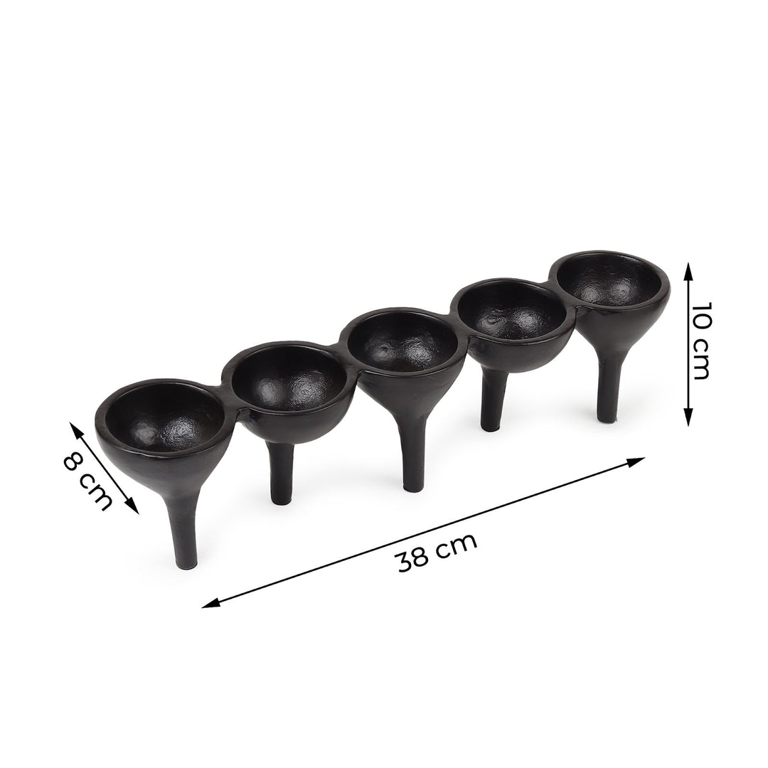 Expobazaar Rivera Candle & T-Light holder medium Black