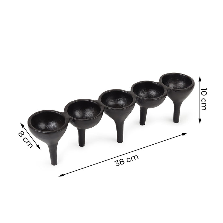 Expobazaar Rivera Candle & T-Light holder medium Black