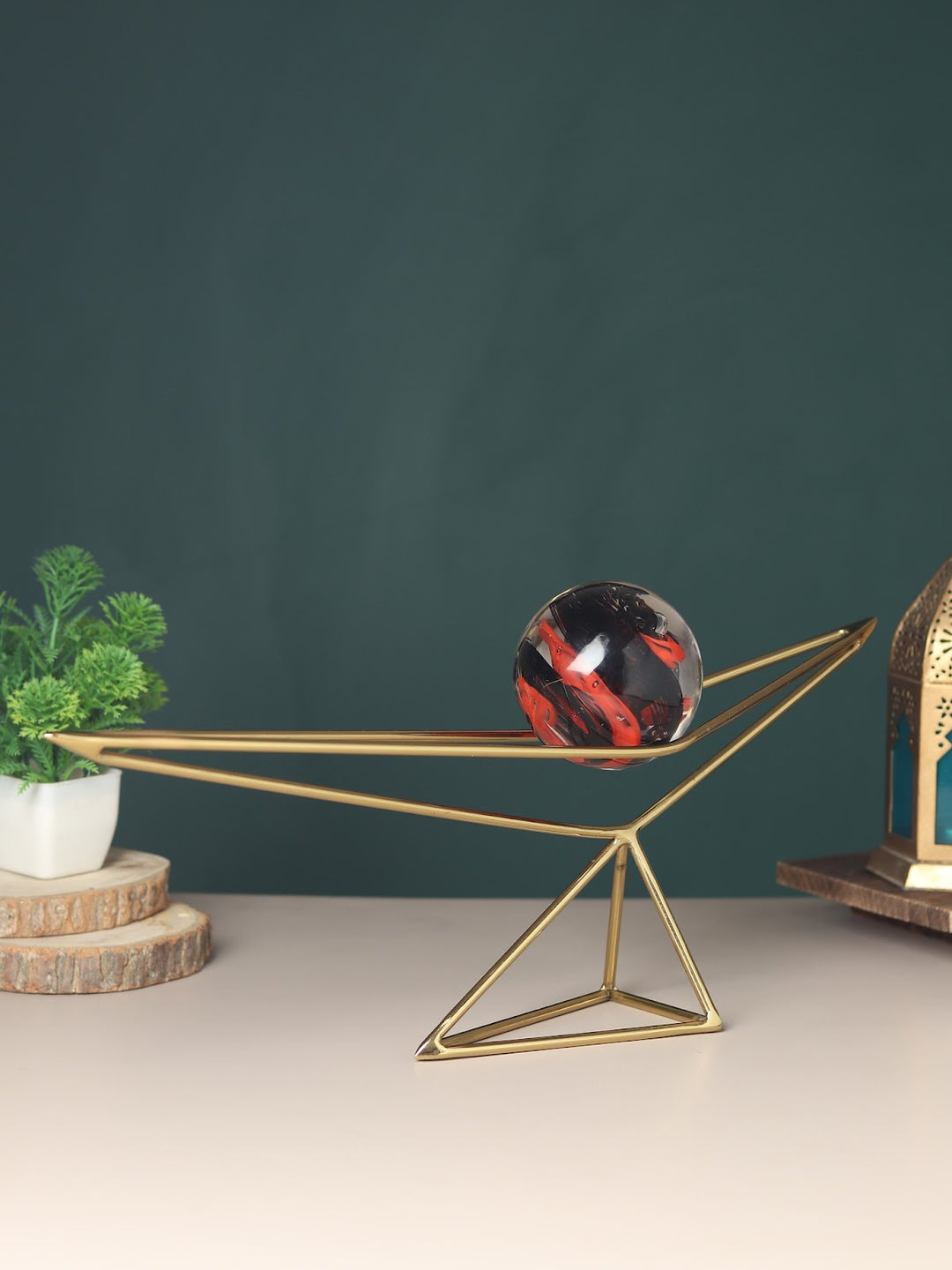 Expobazaar Orbs Triangular Nexus With Red Ball