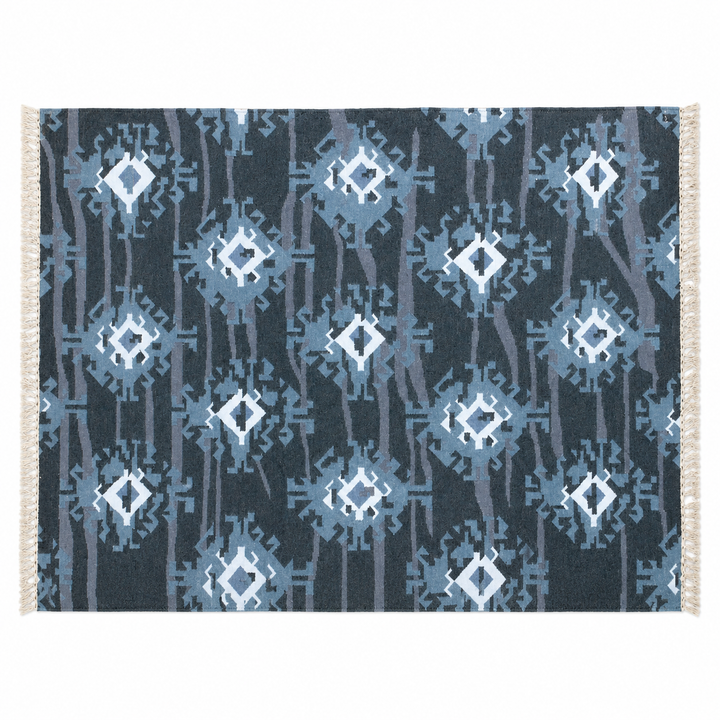 Expobazaar handwoven wool patch kilim rug VCD-10051
