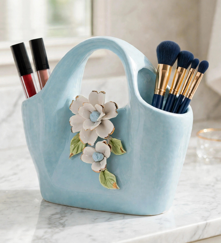 Handbag Fleur Porcelain Flower Vase Blue view 1