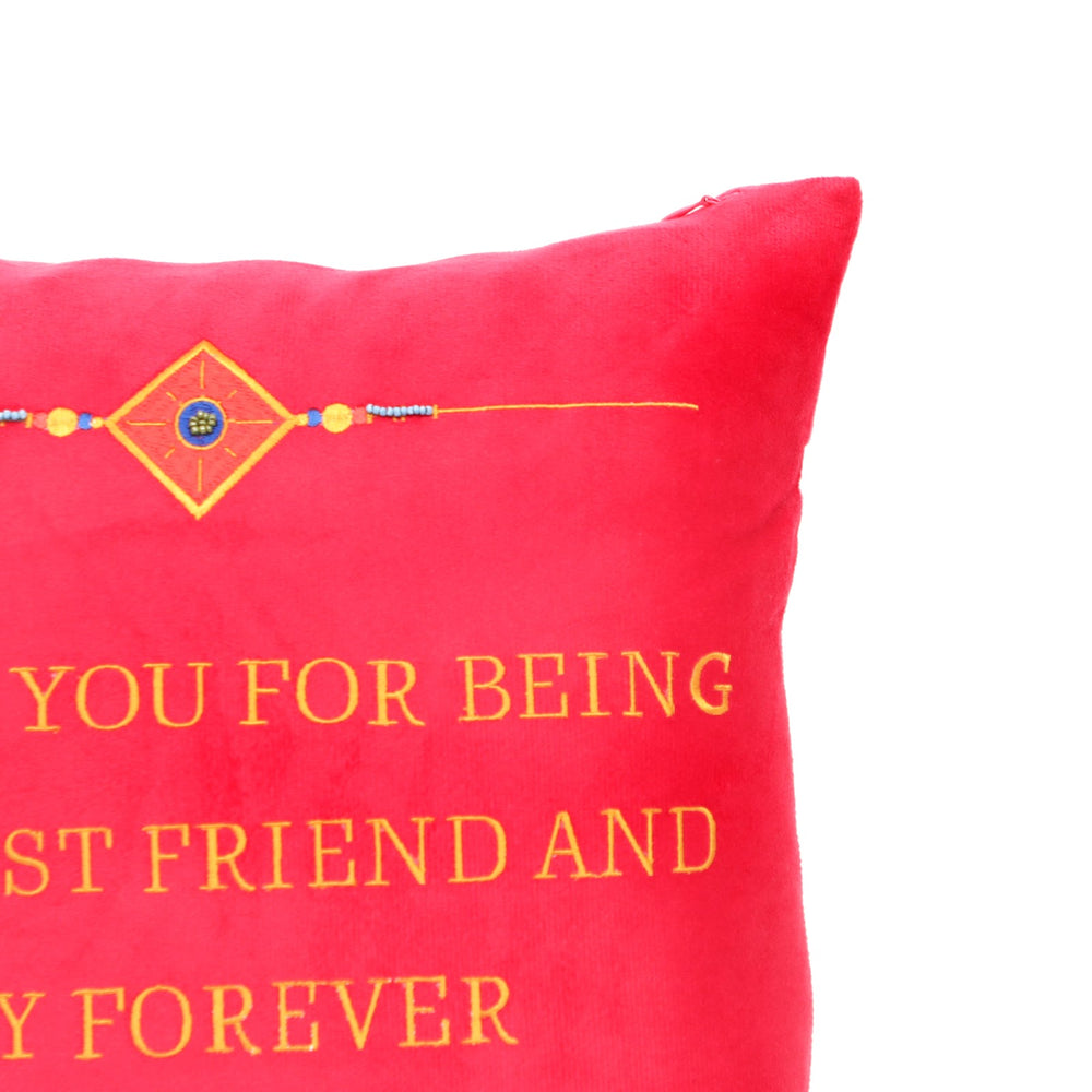 Sibling Quote Velvet Cushion 41 x 41 cm, Thank You, view 2
