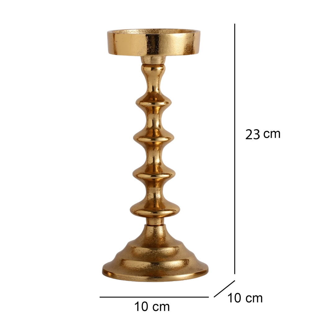 Expobazaar Ebon Whisper Gold Candle Holders