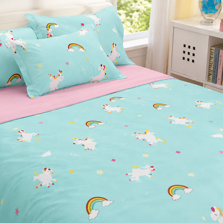 Kids Happy Animal Print Bedsheet
